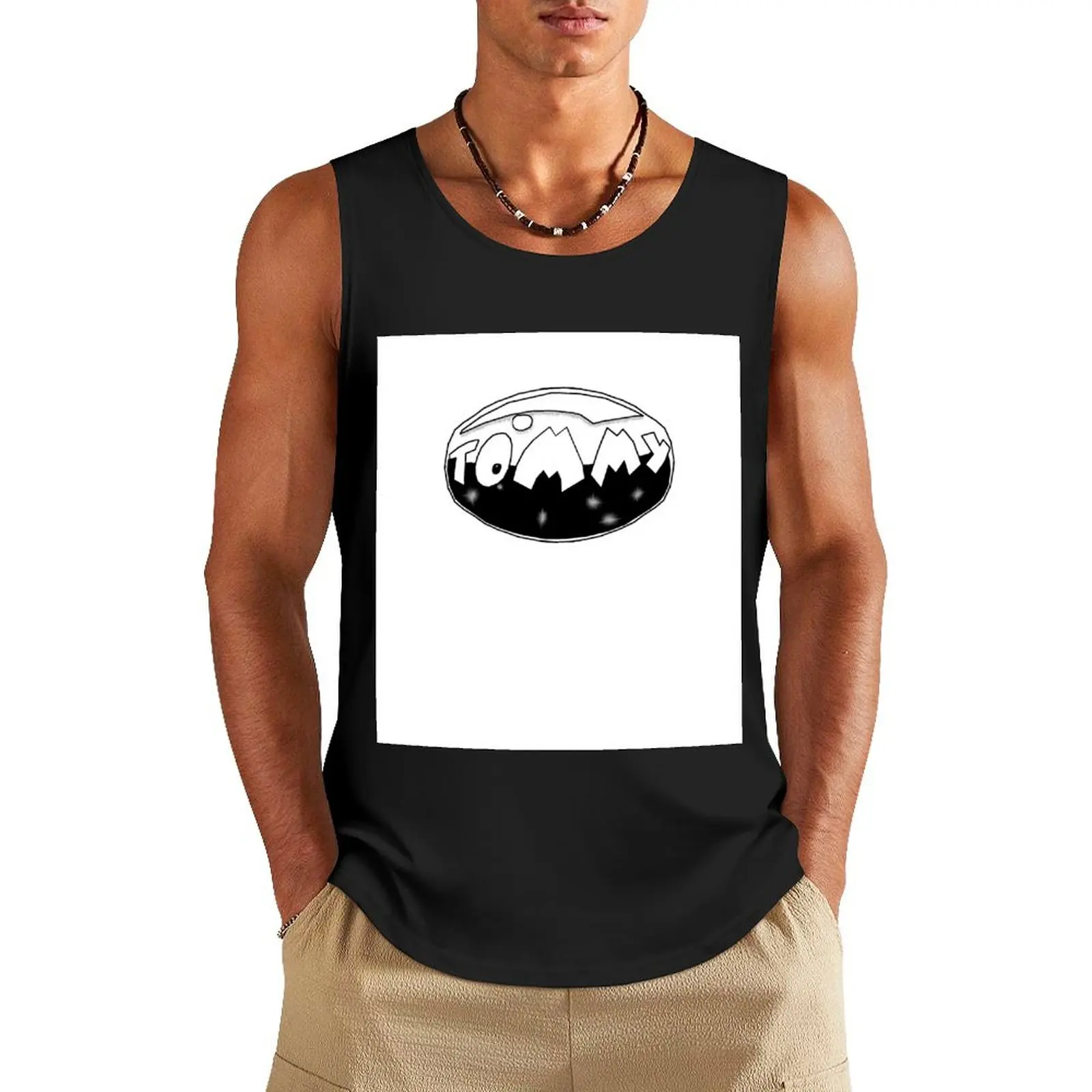 

Tommy's Holiday Camp Tank Top mens gym clothes Men's sleeveless fashion 2025 man gym clothes men