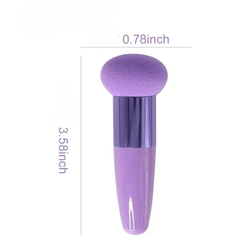 1 Piece Mushroom Head Makeup Brush with Handle, Women's Beauty Tool, Puff Special for Liquid Foundation,.