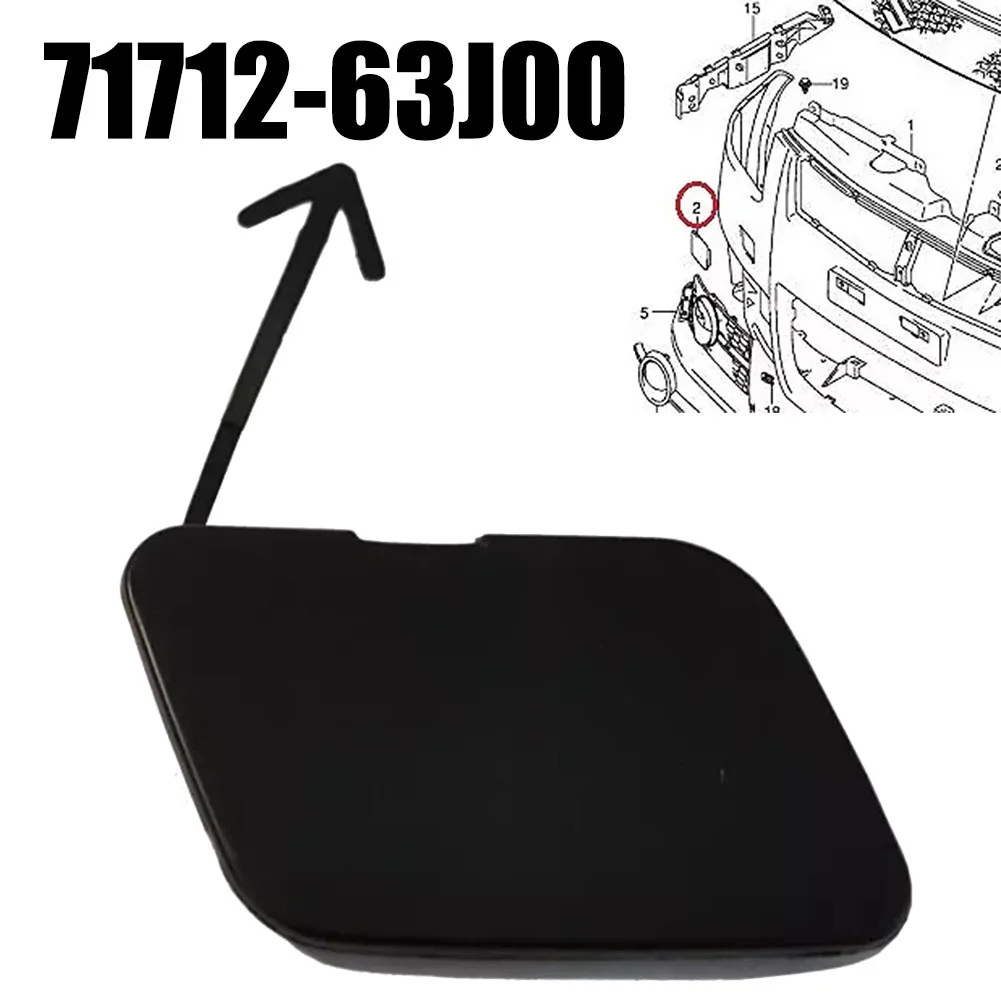 Cubierta de gancho de remolque de parachoques delantero de coche, accesorios de cubierta de remolque, ABS negro, Suzuki Swift 2005-12 71712-63J00