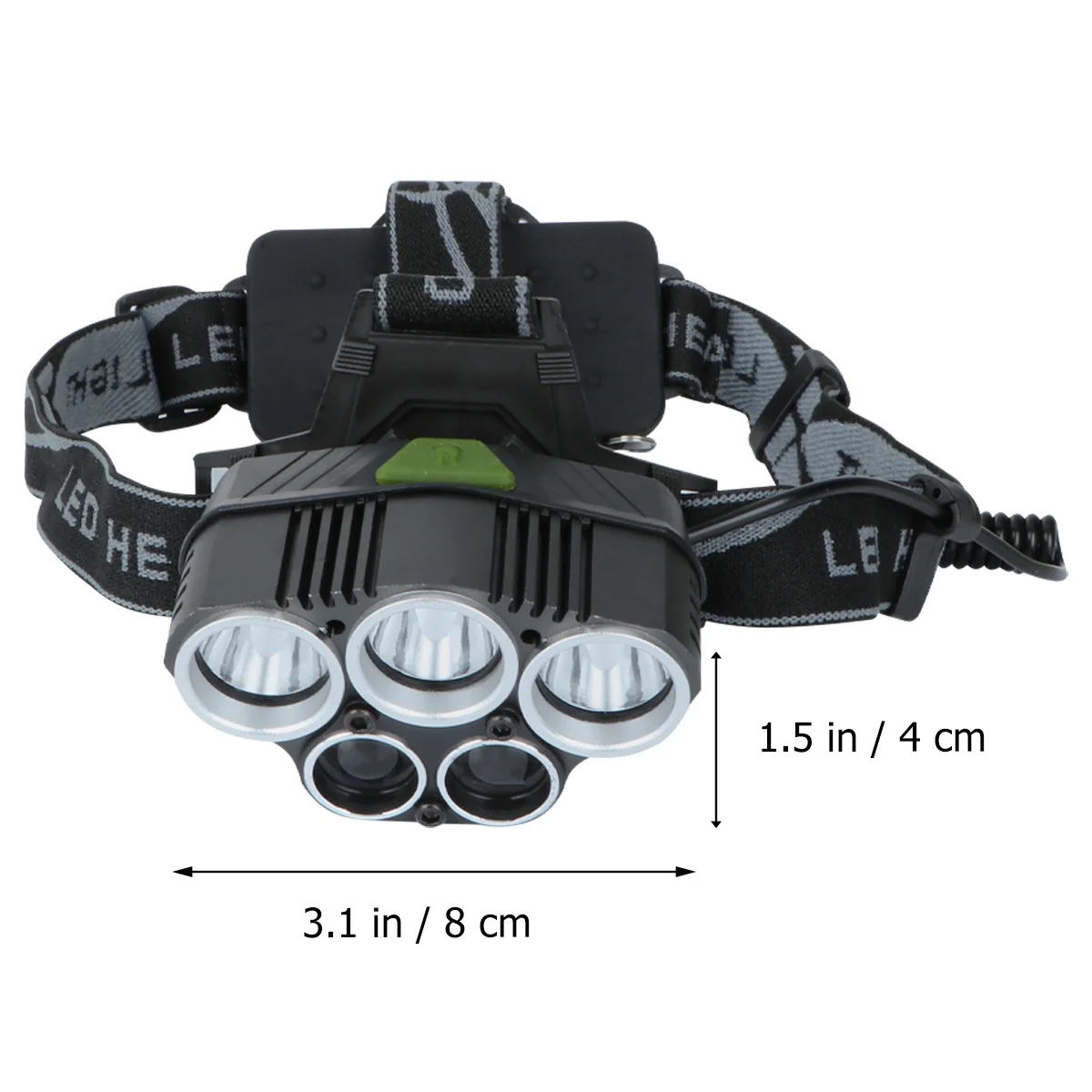 

Rechargeable Led Headlamp 3T6 Super Bright Waterproof Shockproof Digital Regulated For Outdoor Camping Hiking Running