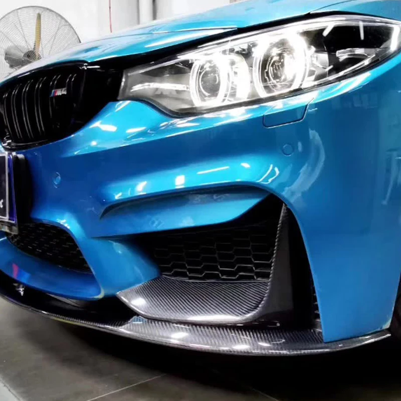 High-end Custom Body Kit For Old-to-New ConversionMP Style 3k Twill Weave Carbon Fiber Front Splitter Lip Flaps Spoiler Exhaust