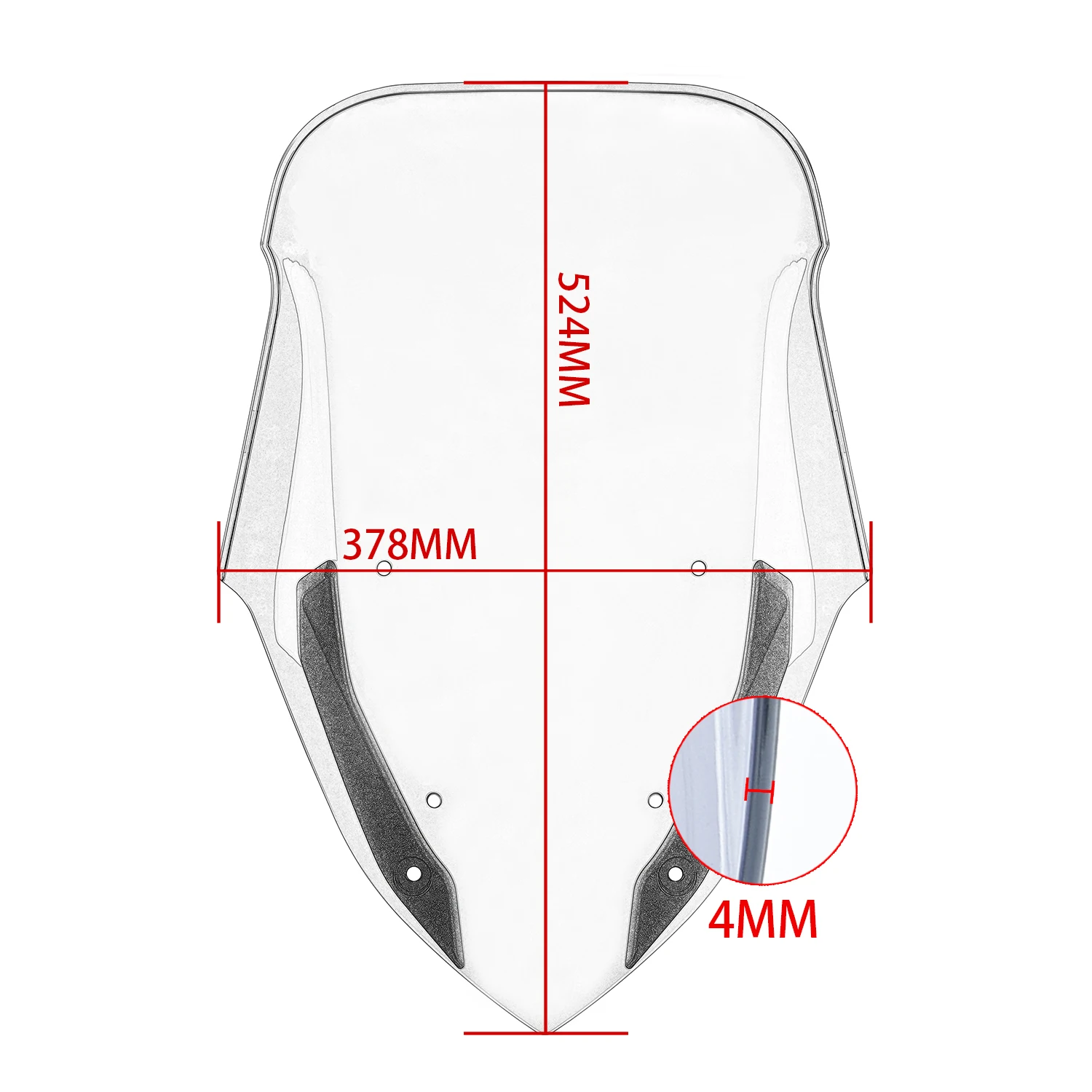 WOLFLINE Windshield Windscreen for Yamaha NMAX 125 155 2021-2024 Wind Deflector for Daily City Commute & Highway Travel