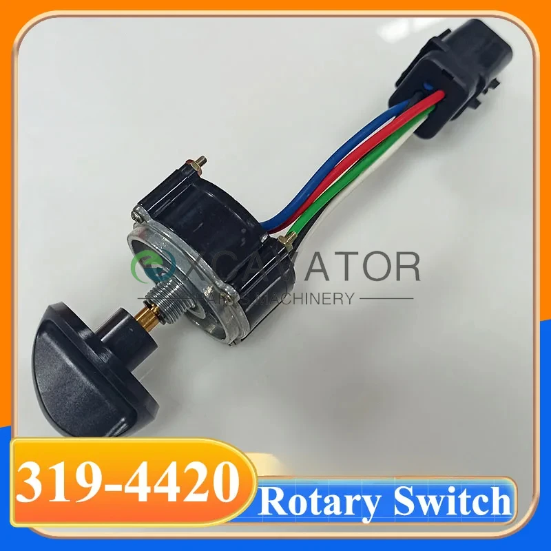 

319-4420 3194420 Excavator Rotary Switch E320D2 323D2 325D2 329D2 336D2 345D2 Throttle Motor Dial Knob