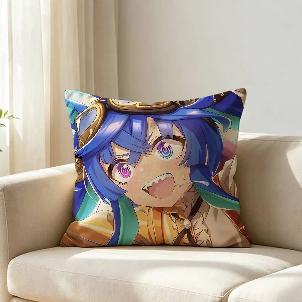 Cute Umamusume-P-D T-Twin Turbo Customizable Square Cushion Cover Double Sided Print Pillow Case 6
