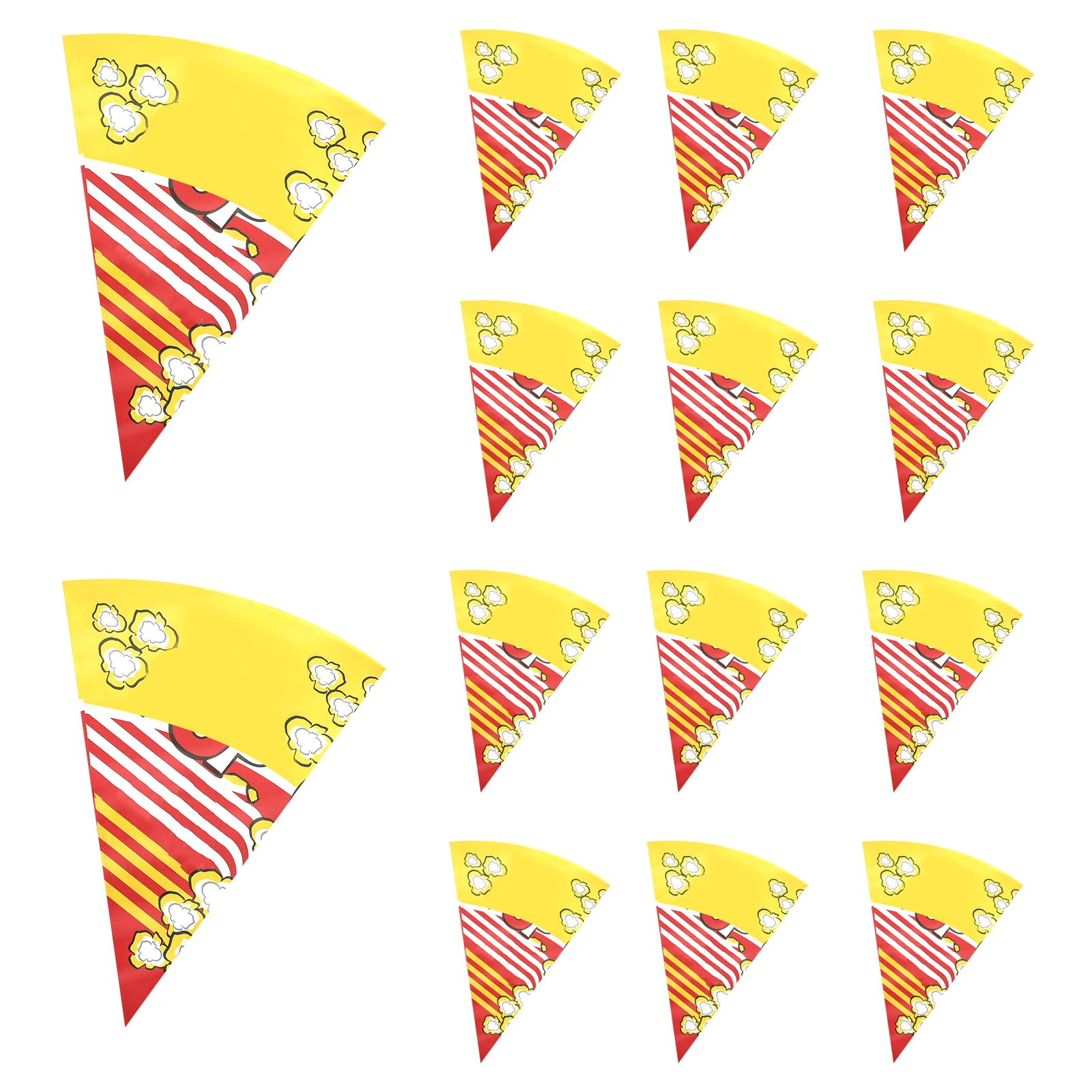 

100 pcs Popcorn Paper Bag Cone Shaped Treat Bags Party Triangle Snacks Storage Safe Premium Material