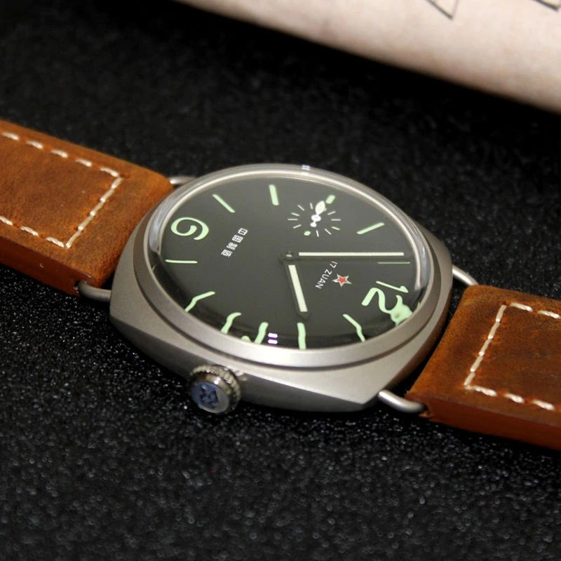 DUGARY China Aviation Chronograph mechanical watch1963 For Men Brand Pilot Waterproof Canvas Fashion Unique Military Male Watch