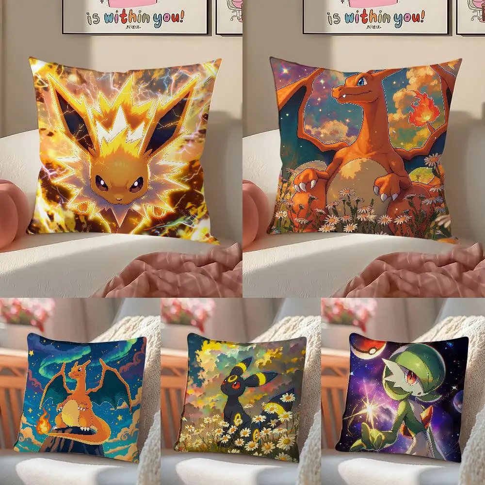Pokemon Psyduck Anime Plush Pillow Cover Soft Short Plush Cushion Cover For Sofa Bedroom Home Decor Gift Decoration