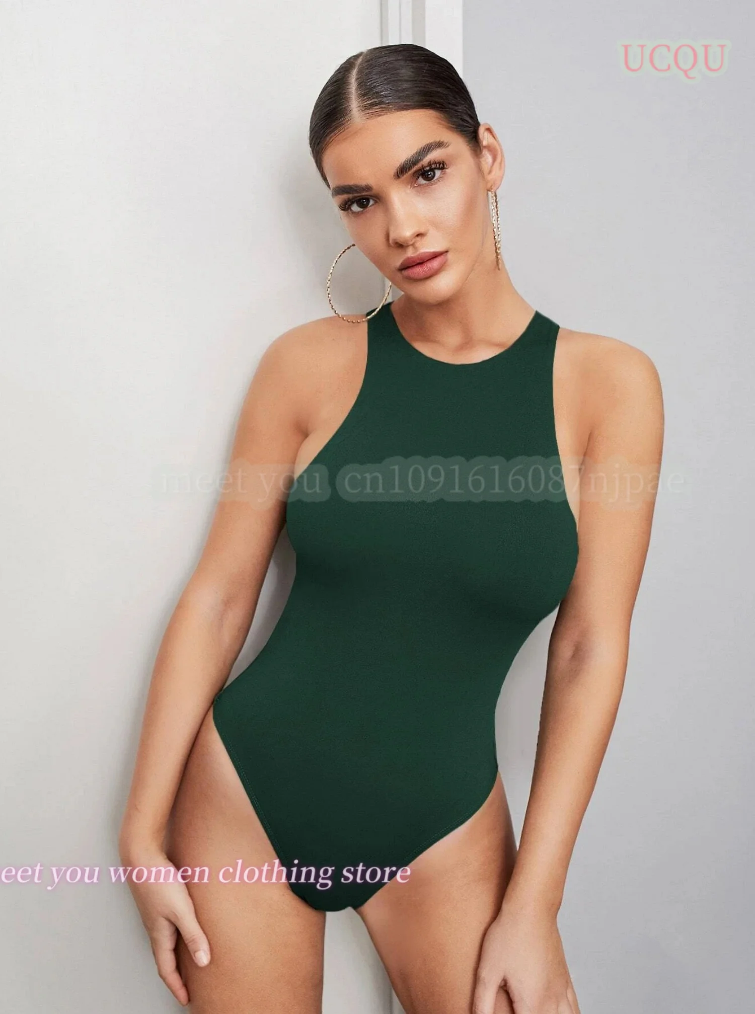 Sexy Einteiler, 20-Farben-Badeanzüge, reine Farbe, Damen-Bademode, Sport, Surfen, zum Schwimmen, Body-Badeanzüge, Strandmode