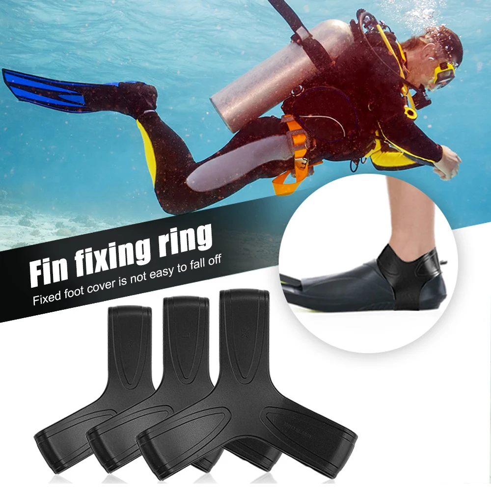 

1 Pair Fin Keepers - Gives Full Fin Power, No More Lost of Thrust - for Freediving, Snorkeling, Scuba Diving Fins