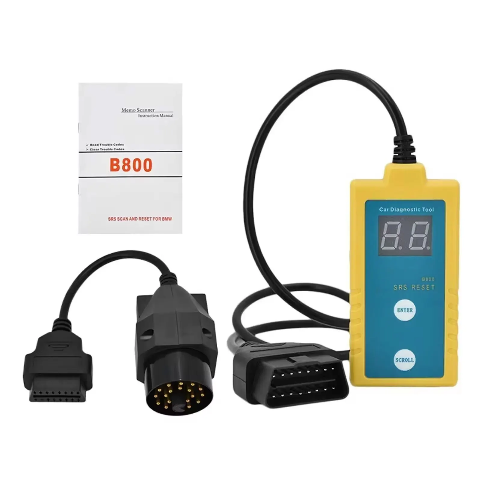 OBD2 Airbag-Reset-Tool für E36 E46 E34 E38 E39 Z3 Z4 X5 Fahrzeuge B800 SRS Airbag-Fehlercode-Entferner OBDII Diagnose-Scan-Tool – Detail 5