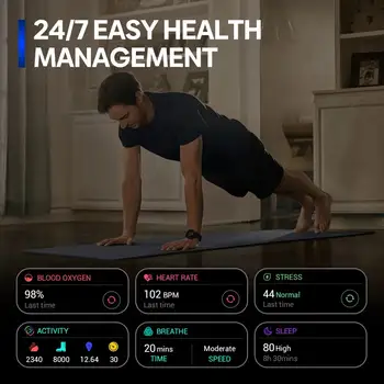 新款 Zeblaze Stratos 3 PRO GPS 智慧手錶,1.43 吋高清 AMOLED 顯示屏,內建 GPS、藍牙、通話功能,男士運動智慧手錶 8 最佳銷售 43毫米手錶 - №4