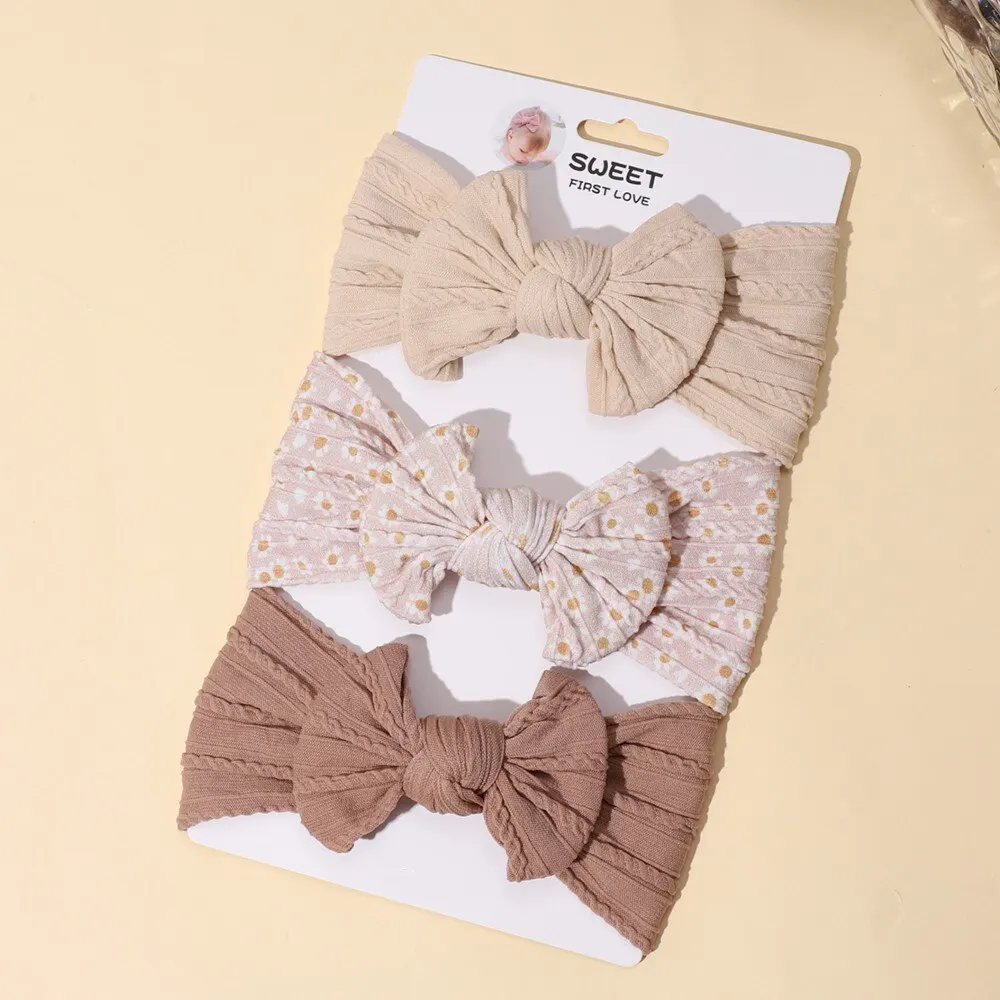 3Pcs/Lot Cable Knit Baby Headbands For Chlidren Elastic Baby Girls Turban Hair Bands Newborn Headwrap Toddler Hair Accessories