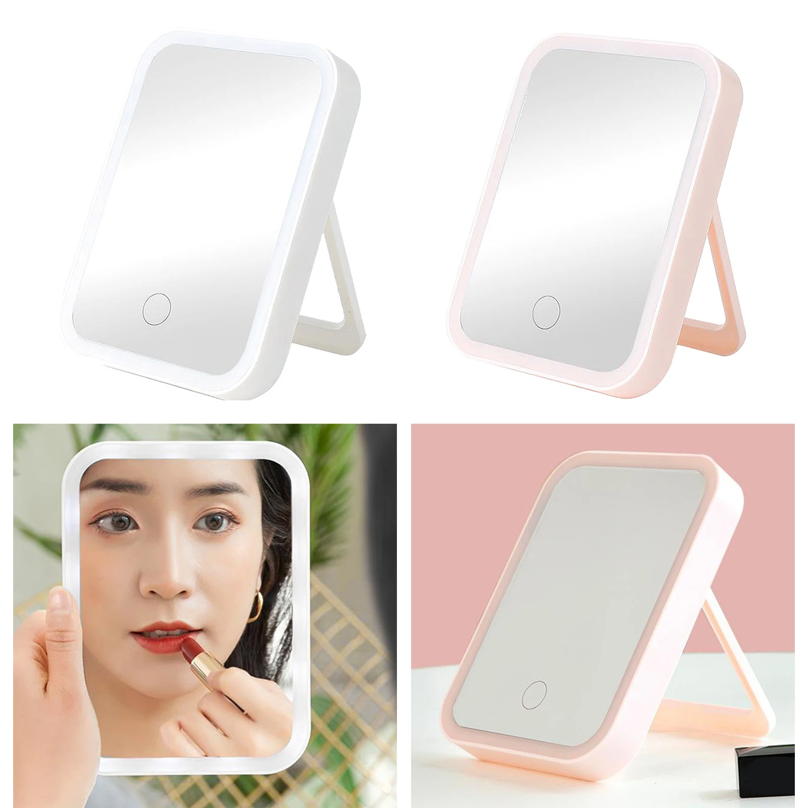 LED Makeup Mirror with Lights, 3-Gears Backlit Light Adjustable for Your Need, USB Charging, Long Standby