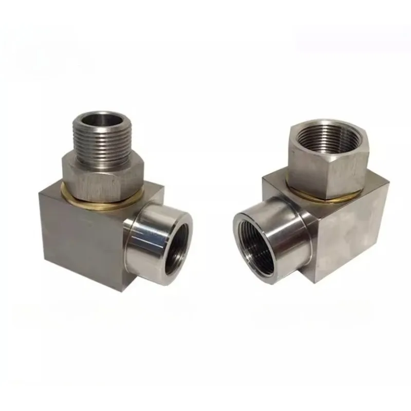 1PC Hydraulic Rotary Joint Stainless Steel Right Angle Rotary Joint Reel High Pressure Rotary Joint