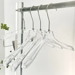 For clothing stores, acrylic transparent crystal hangers, non-slip children's men's  women's plastic clothes and pants supports