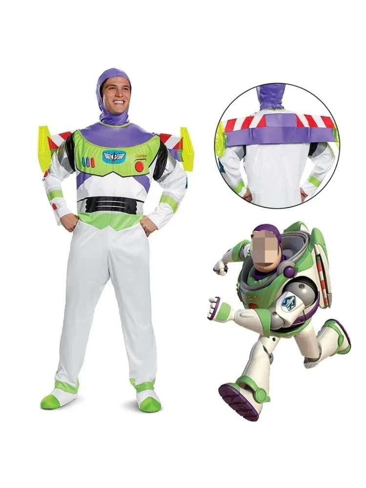 Anime Buzz Lightyear Cosplay Kostuums Volwassen Mannen Vrouwen Fancy Jumpsuit Pak Halloween Carnaval rollenspel Podium Uitvoerende Kleding - afbeelding 2