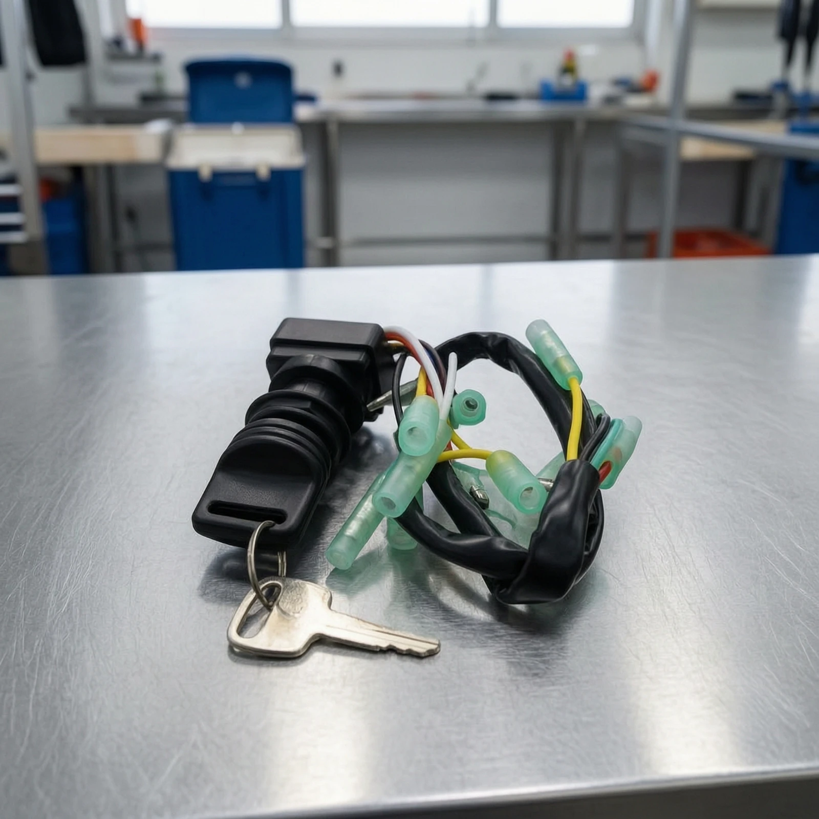 Outboard Engine Switch Assembly Waterproof Start Switch Assembly with Key Corrosion Resistant Dustproof for Boat Owners