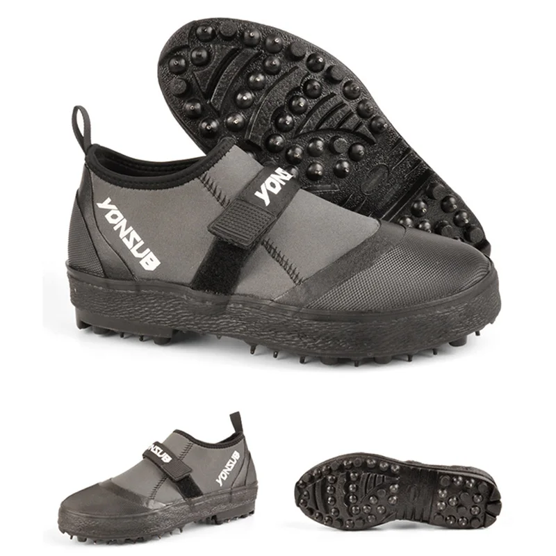 2025 YONSUB Unisex Rock Fishing Keep Warm Reef Climbing Shoes Pro Sea Fishing Shoes Anti Slip Hook Loop Nail Fishing Shoes YZ023