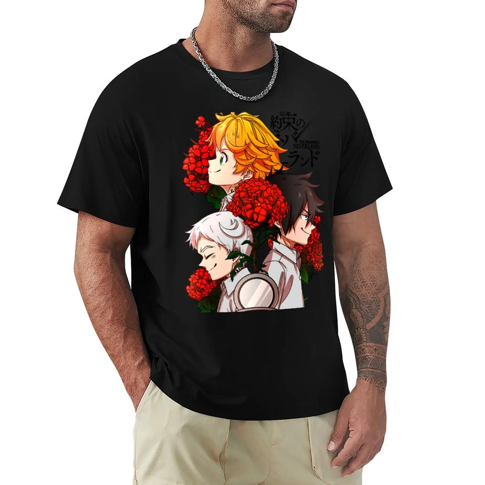 

The Promised Neverland - Hope T-Shirt summer clothes customs Man t-shirt baggy shirts men clothes
