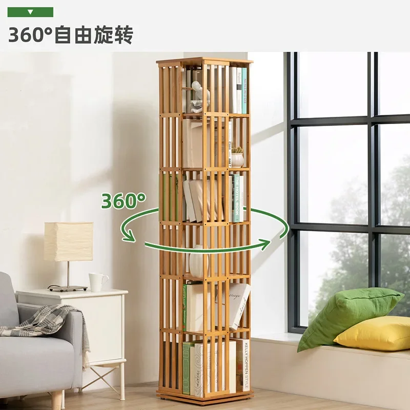 Rotary Bookshelf Floor Household Simple Multi-layer Thin Narrow Tall Corner Nook Bookcase Divider Etagere Livre Home Furniture