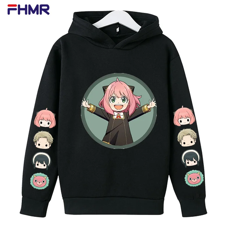 Anya Spy X Family Print Hoodie Loid Yor Anime Cartoon Boys Girls Sweatshirt Fashion Hoodie Harajuku Pullover Baby Clothes