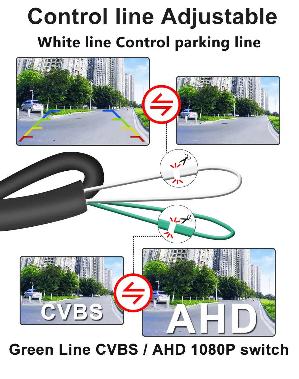 AHD 1080P 180 ° Auto-Rückfahrkamera für BMW F30 F10 F11 X3 F25 F31 F46 X1 F48 F22 3er-Serie 5er-Serie Fahrzeug Nachtsicht – Detail 9