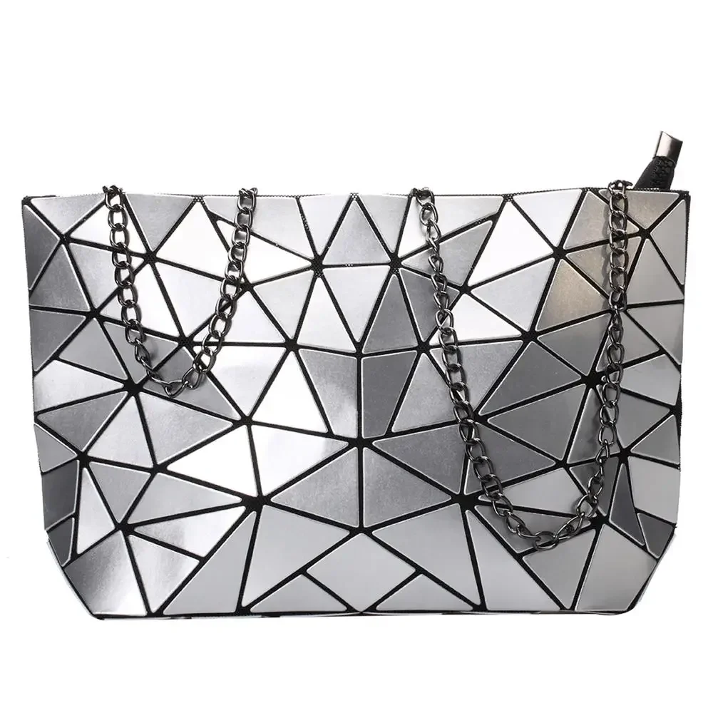 Borsa a tracolla a catena da donna sac a borsa principale borse a tracolla geometriche di moda borse a tracolla pieghevoli semplici pochette da sera