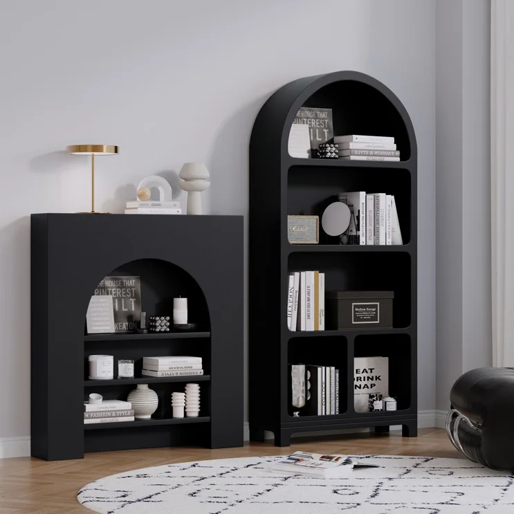 French fireplace decoration interior living room black white simple homestay entrance photography display