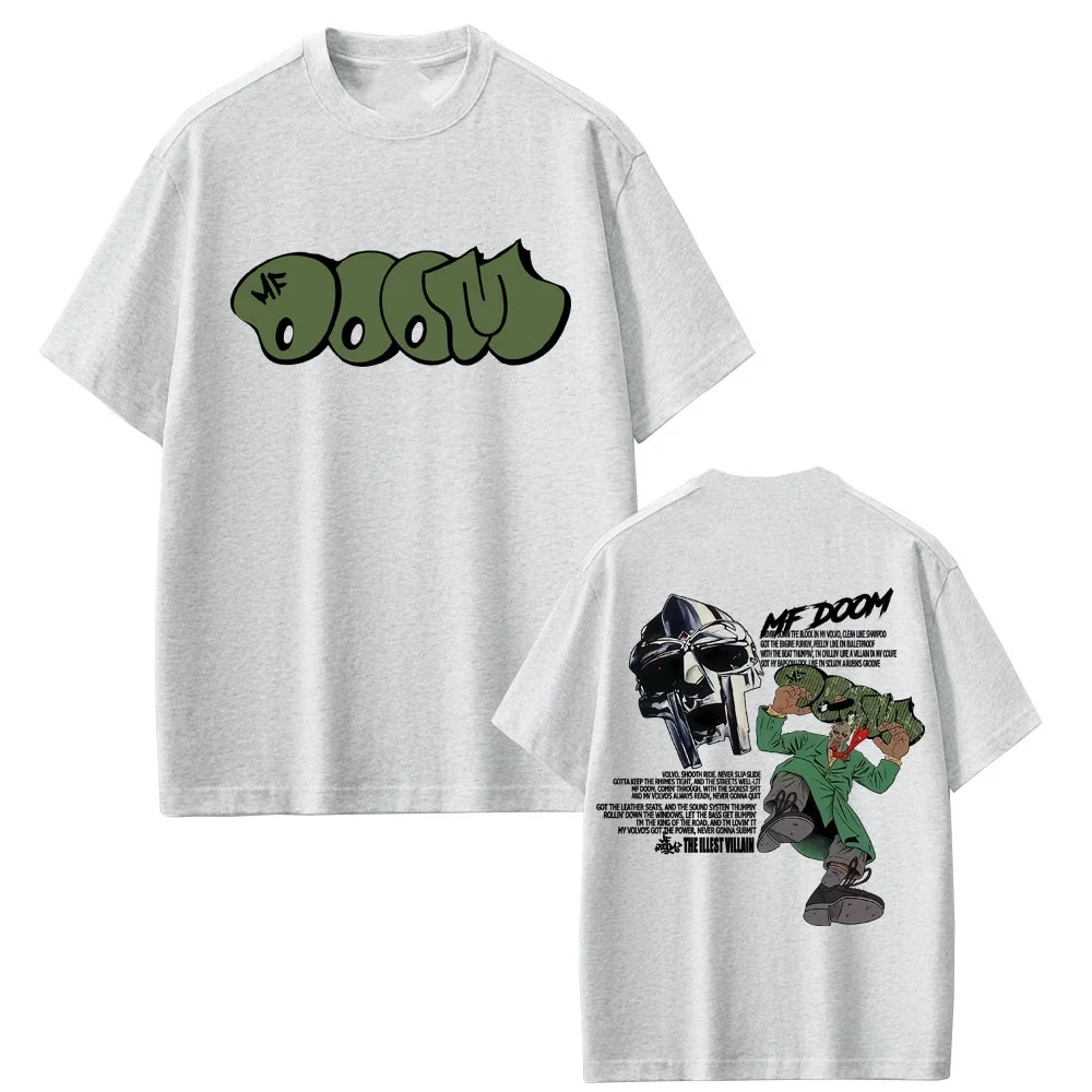 مغني الراب Mf Doom ألبوم جنون الشرير نمط تي شيرت 2025 الصيف الرجال النساء الهيب هوب موضة ريترو عادية القطن تي شيرت