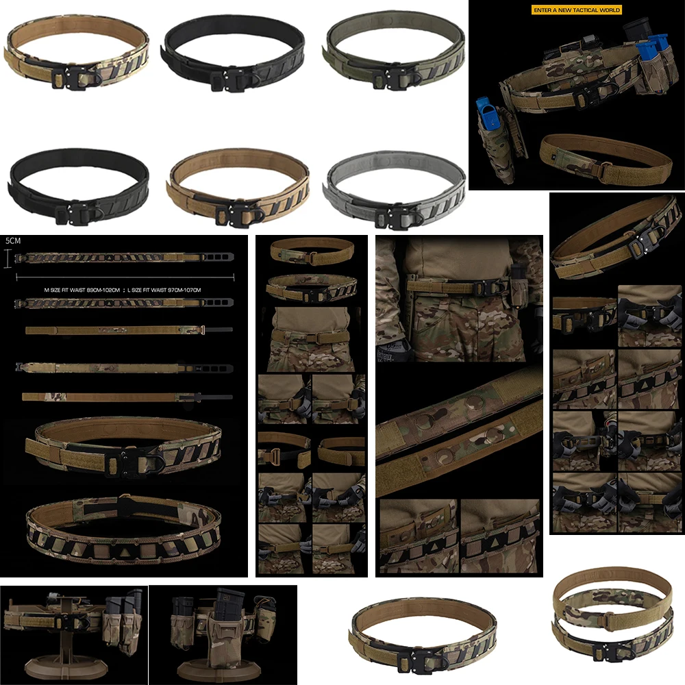 

NEW Outdoor Hunting CS Game Battle Belt Agilit Style Training Tactical Belt MOLLE System Magnetic Waist Belt Ranger Green