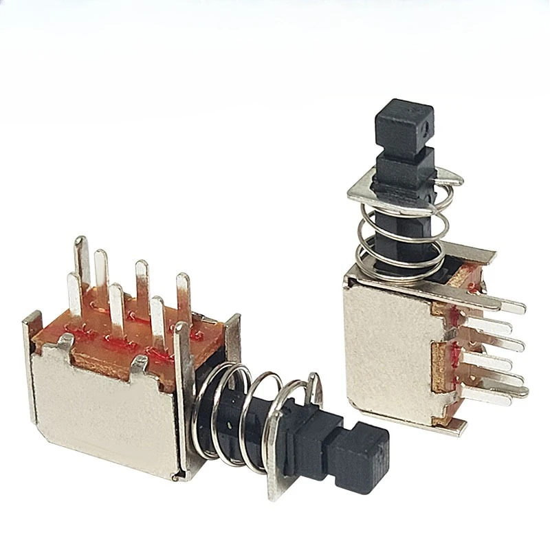 A03 direct key switch PS-22F03 double row six-leg self-locking with spring without locking key switch PS-22F03