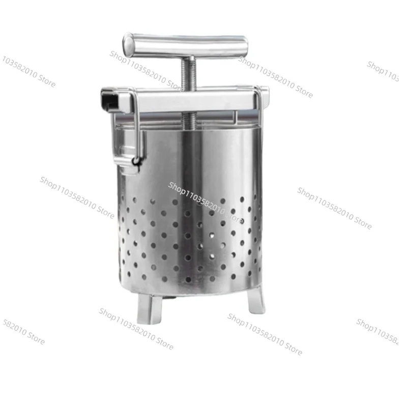 

2L Manual Stainless Steel Vegetable Press, Household Honey Juicer Dewatering Machine for Filling