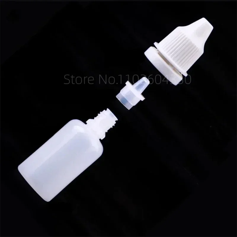 50/100pcs Dropping Eye Plastic Bottles Translucent Medicine Anti Theft Caps Empty Squeezable Paint Squeezing Liquid Dropper