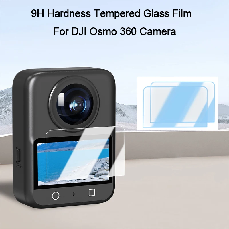 2 pz Pellicola HD Per DJI Osmo 360 Della Macchina Fotografica Display LCD Protezione Dello Schermo 9H Durezza Pellicole In Vetro Temperato Azione Panoramica Accessori