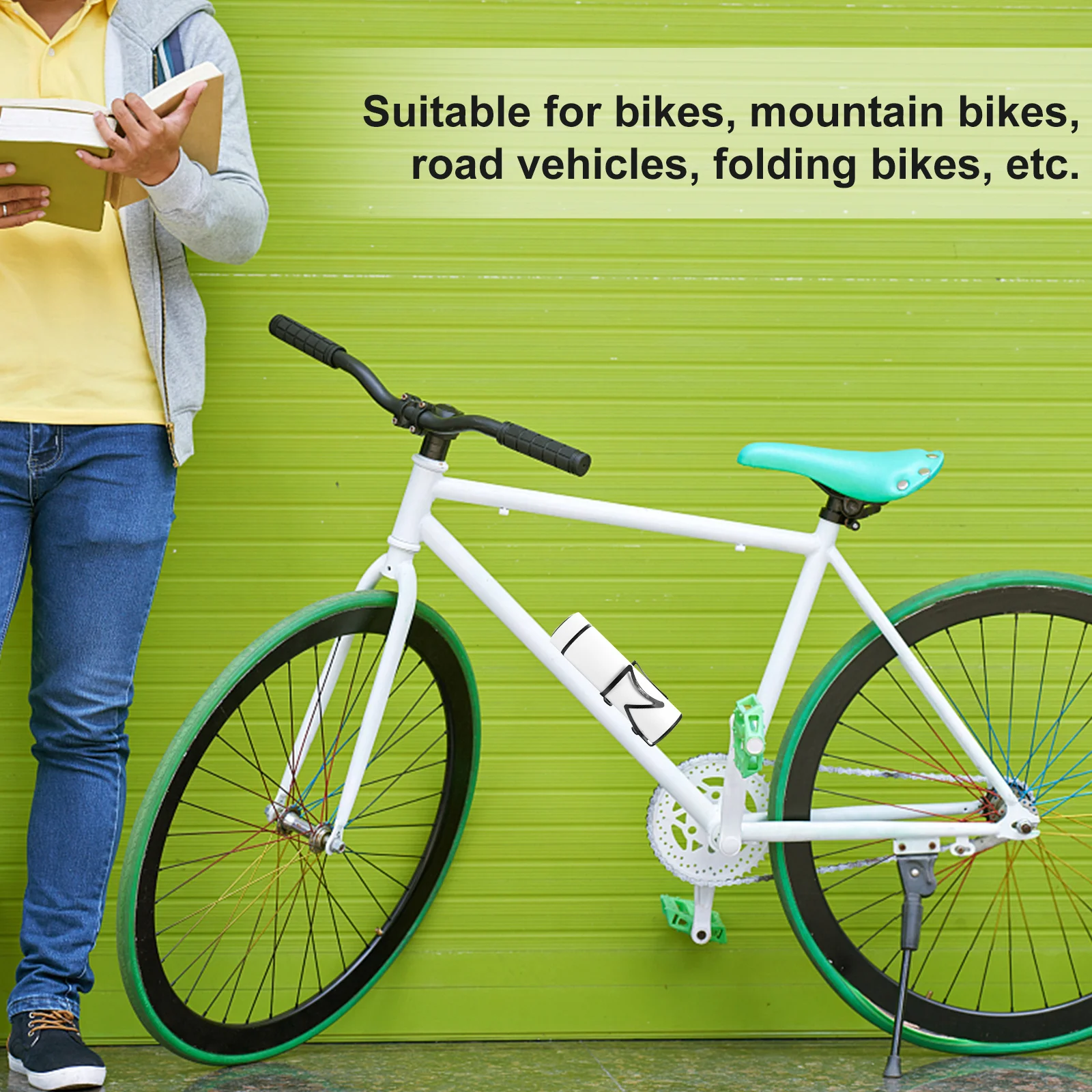 

1Pcs Bike Kettle Holder Durable Aluminum Alloy Bottle Cage Easy Install Compact Size Cycling Water Bottle Rack Kettle Holder