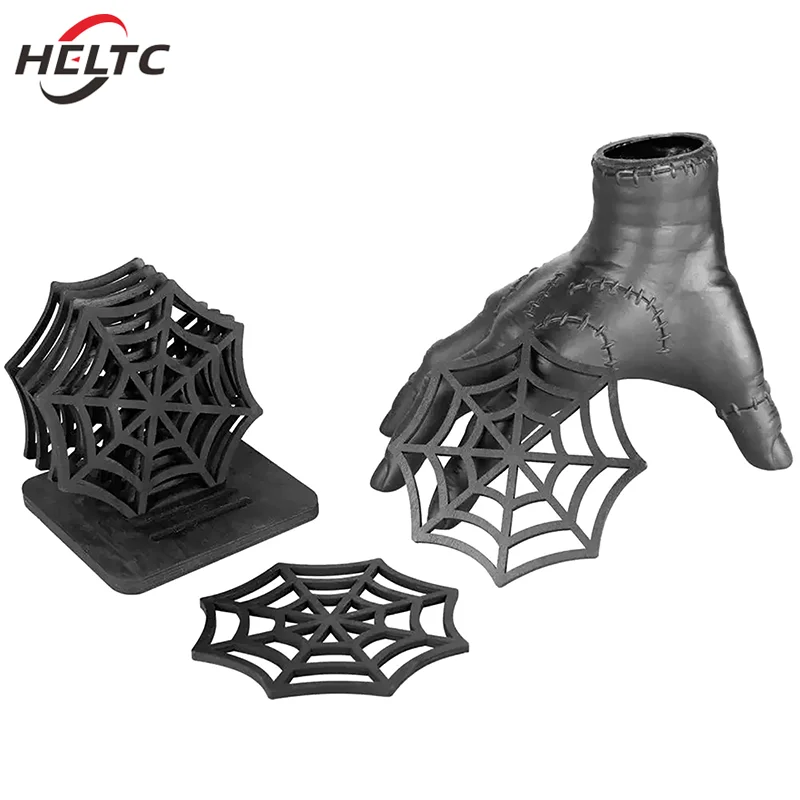 1/6pcs Halloween Coaster Halloween Table Decor Spider Web Coasters Festive Halloween Table Placemats For Home Decoration