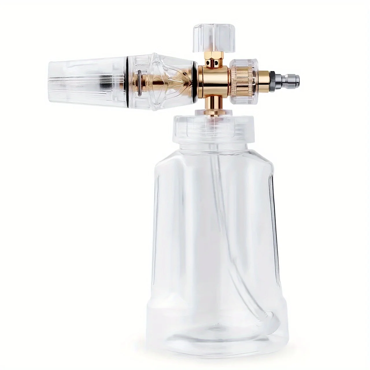 High Pressure Foam Spray Bottle 1/4'' Quick Connection Foam Cannon Adjustable Fan-Shaped Nozzle for Car Cleaning