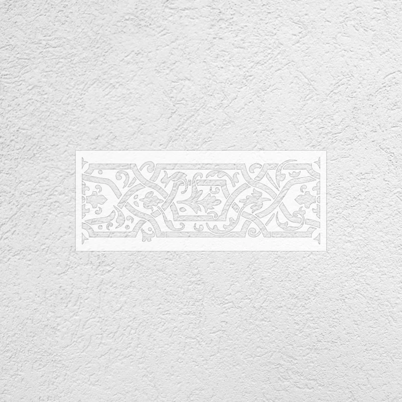 55cm - 110cm Wall Stencil Decor For Painting Decors Decorative Putty Brick Larges Damask Border Baroque Rococo Divider S406