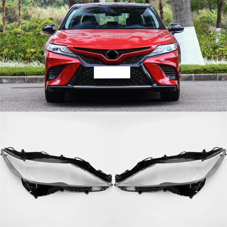 

For Toyota Camry 2018 2019 2020 2021 Accessories Lampshade Cover Headlight Glass Car Front Headlight Lens Cover Lights Shell