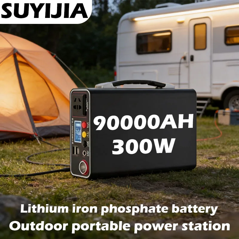 Fuente de Alimentación Portátil Original de 220V 300W 90AH LifePo4 para Camping, Almacenamiento de Energía para Camping, Carga de Portátiles