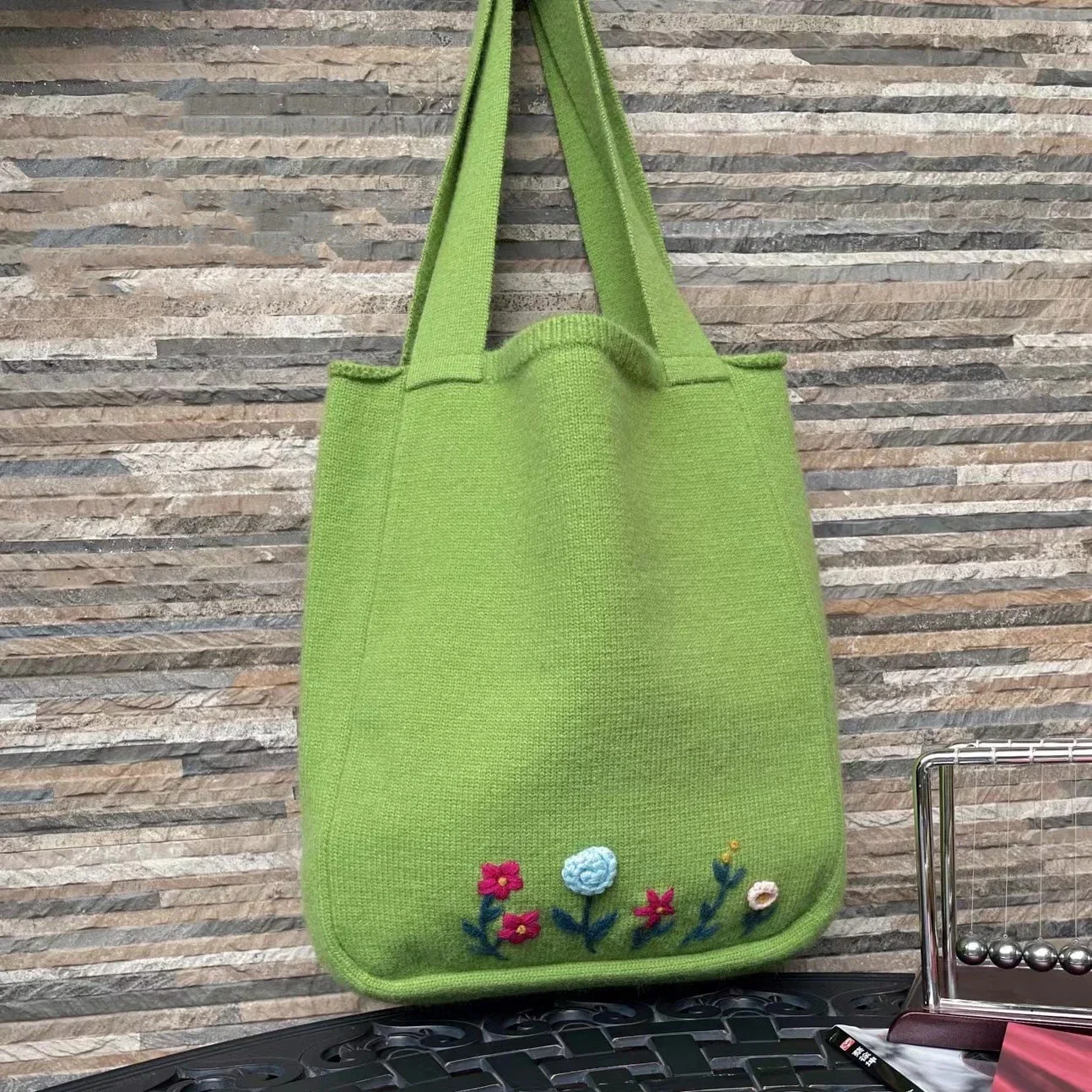 

Женская сумка-тоут Etsy ручной работы с вышивкой крючком, зимняя винтажная вязаная сумка для бабушки, большая вместительная сумка для покупок