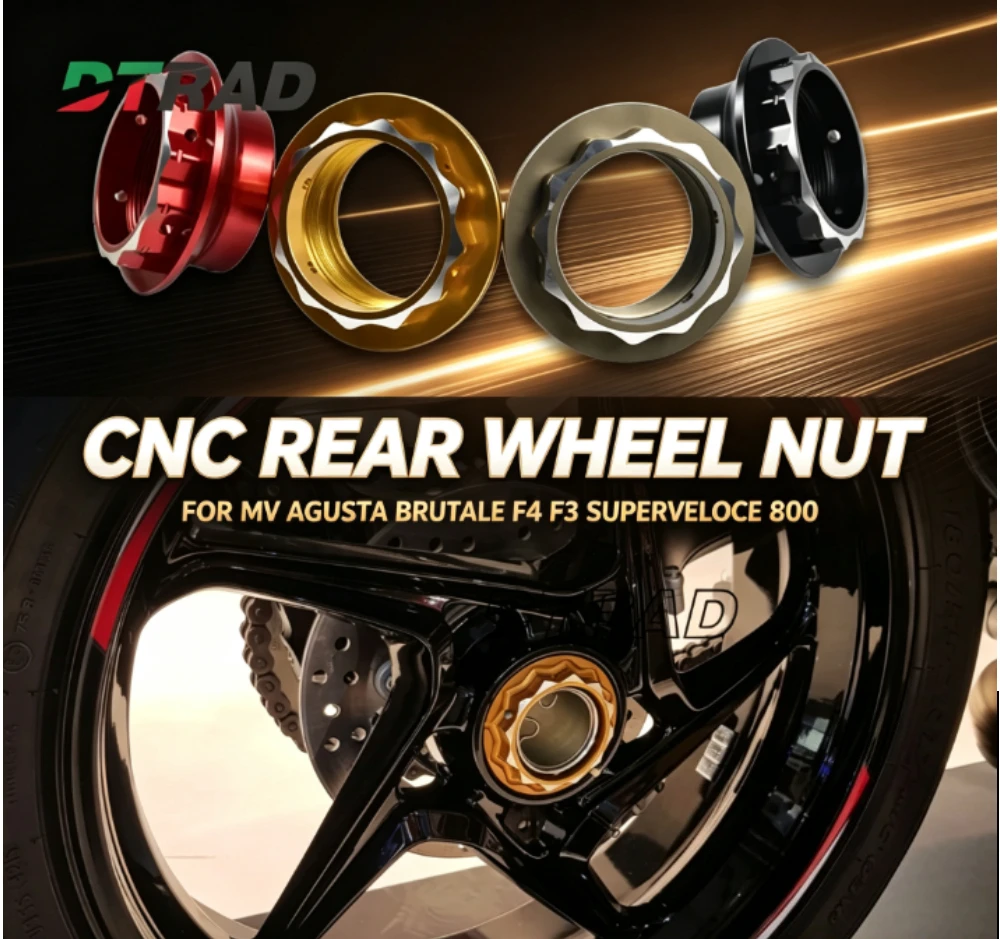 CNC Rear Wheel Nut For MV Agusta Brutale F4 F3 Superveloce 800 Turismo Veloce 800 Aluminum Racing Part Motorcycle Accessories