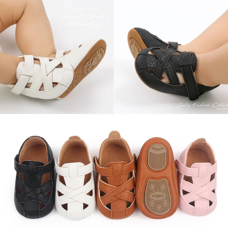 Baby Sandals Boys Girls Crossover Non-slip Newborn First Walker Sports 0-18 Months