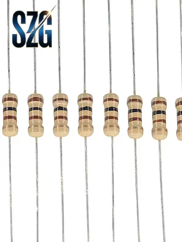 50Pcs/Lot 0.5W DIP Carbon film Resistance 1/2W 0R~10M 5% 0R 5.1R 10R 100R 1K 2K 100K 680K 1M 4.7M 5.6M 10M ohm Power Resistance image 3