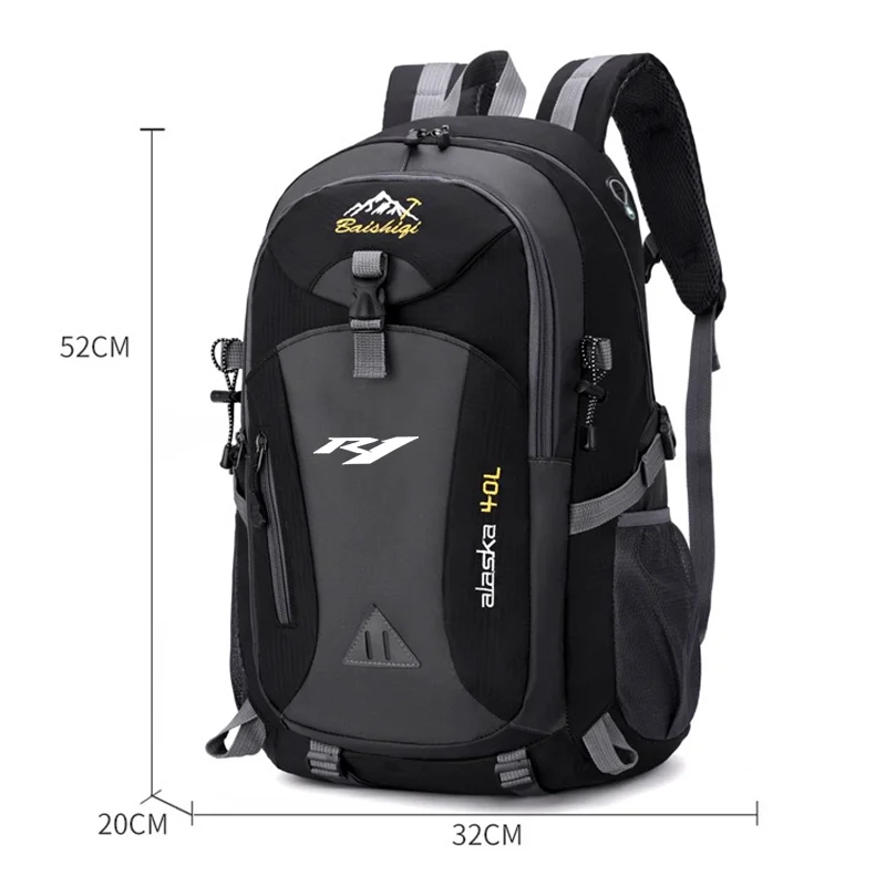 R1 Logo Waterproof Motorcycle Backpack Hiking Lightweight Trekking Fishing Duffel Bag For YAMAHA YZFR1 YZF R1