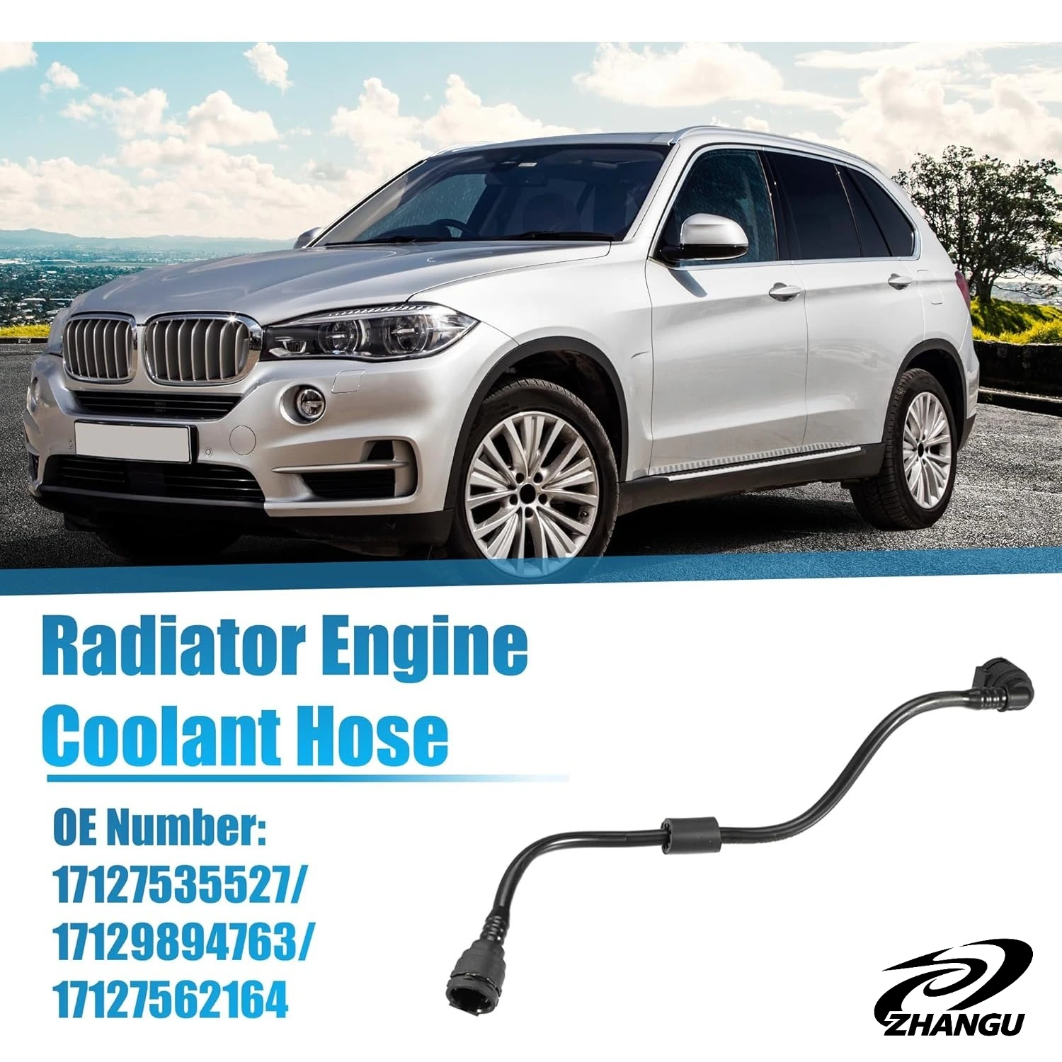 

Radiator Coolant Hose Replacement for BMW G01 G02 G08 X3 X4 B46 B48 2.0L High Temp Resistant Direct OE Fit 17127535527