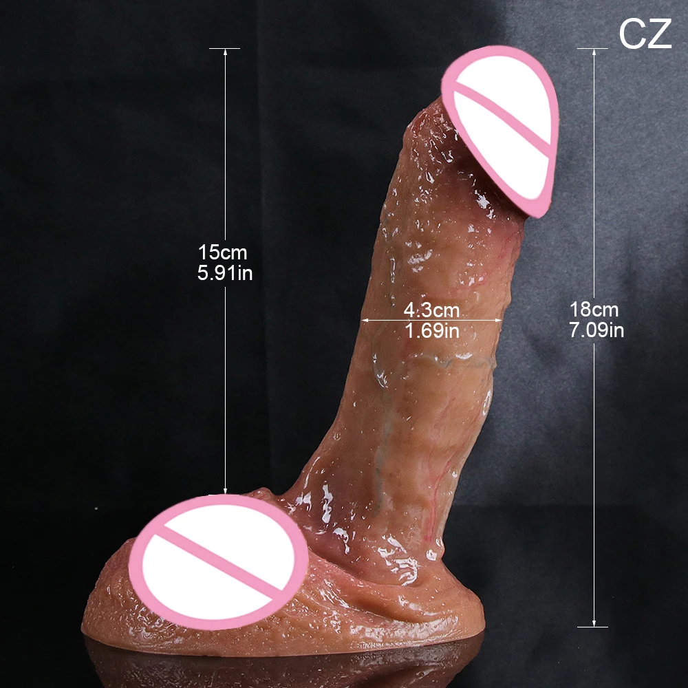 Soft Real Skin Silicone Huge Dildo Realistic Suction Cup Dildo Male Artificial Rubber Penis Female Dick Sex Toys For Women Dildo