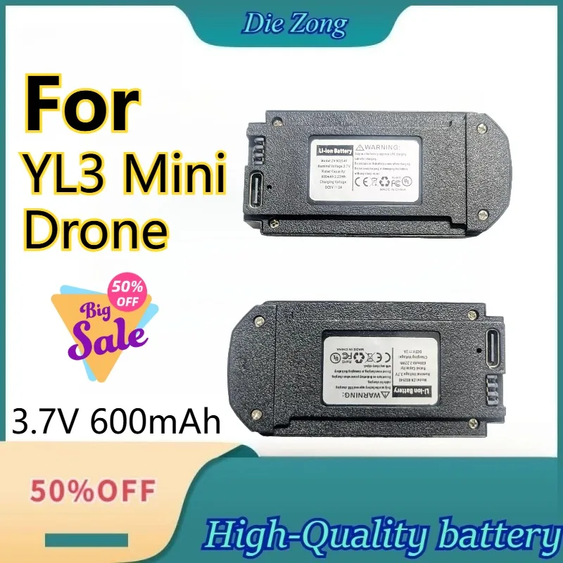 

New Upgrade 2026 Version Longer-Lasting Safety-Certified Battery for YL3 Drone 3.7V 600mAh Battery Wholesale
