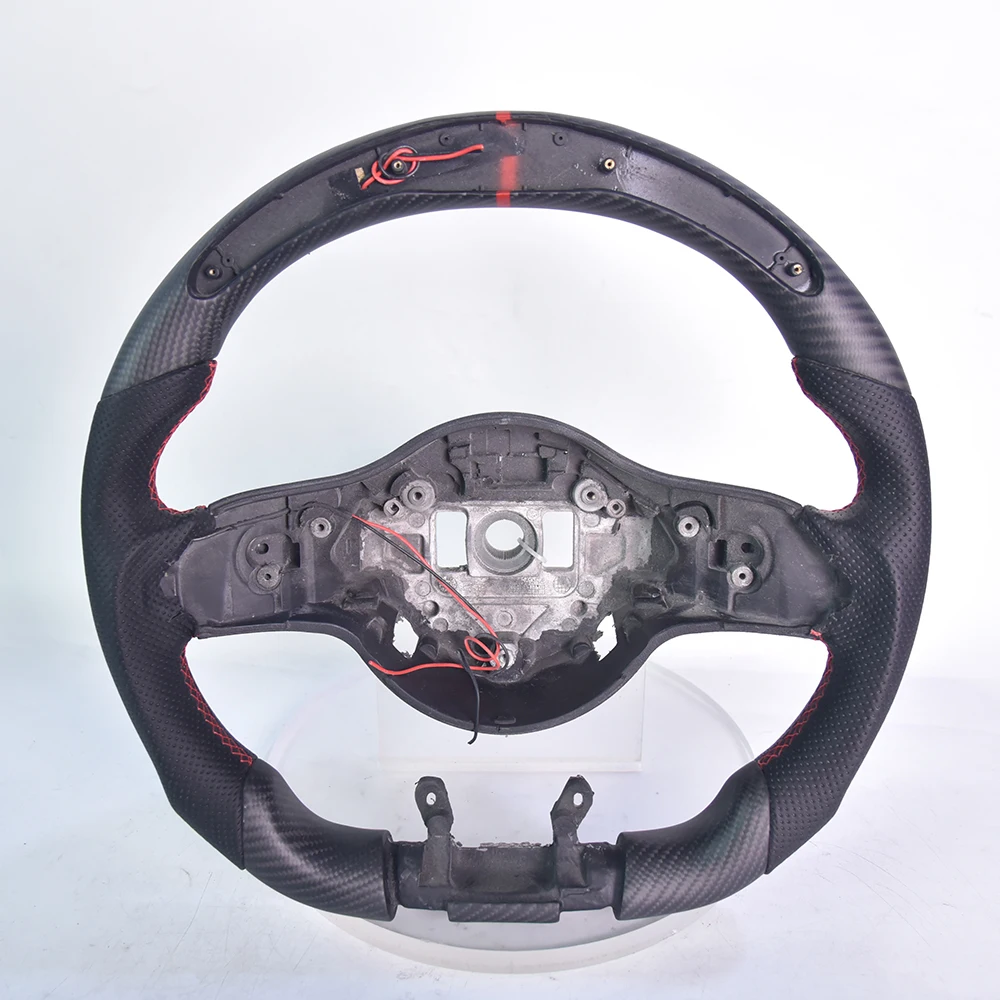 Matte Carbon Fiber And Genuine Leather Steering Wheel For Mercedes Benz 809