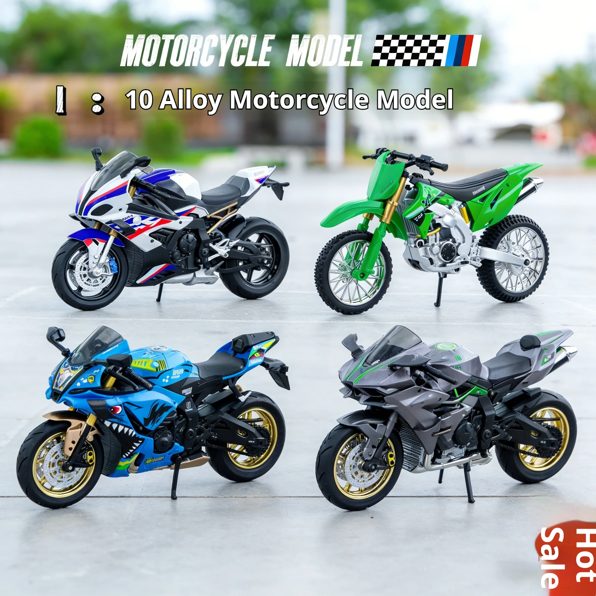 

Модель мотоцикла из сплава в масштабе 1:10, BMW Kawasaki Ducati, имитационная игрушка со звуковыми и световыми эффектами, подарочная коробка, коллекционное украшение для детей